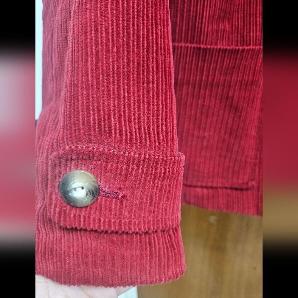 Kate Hill 100% Cotton Red Coat - Picture 2 of 6